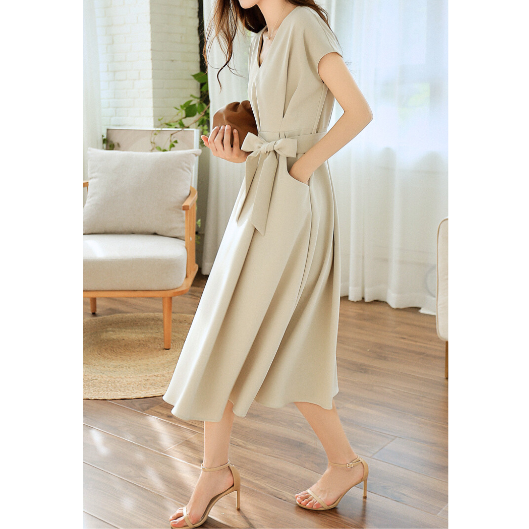Lina Ivory Ease Belt Dress