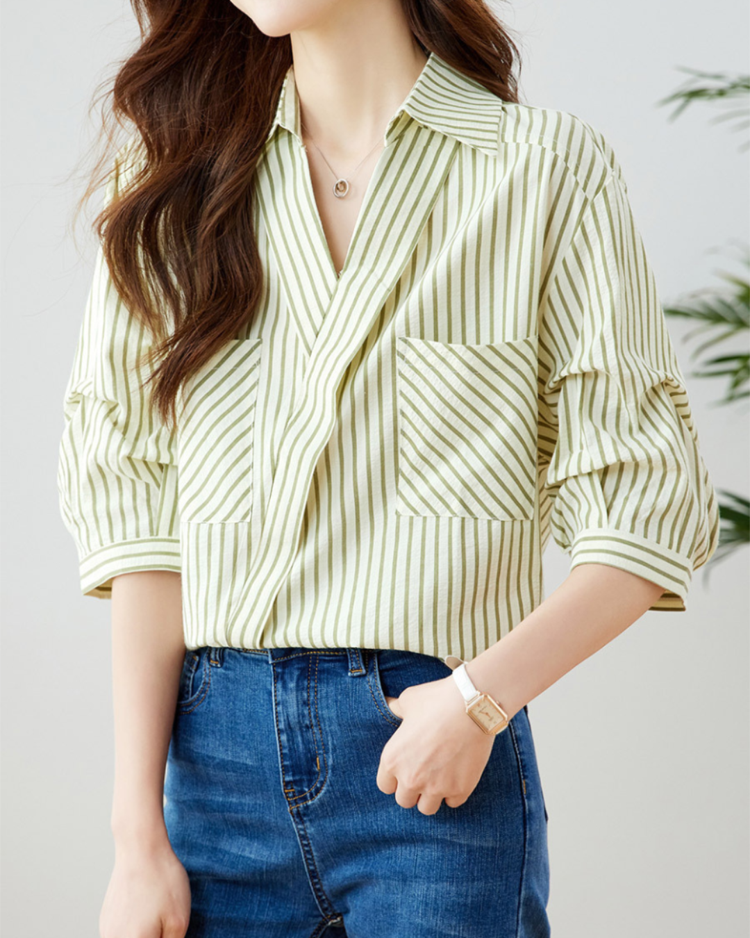 Sienna Stripe Pocket Shirt