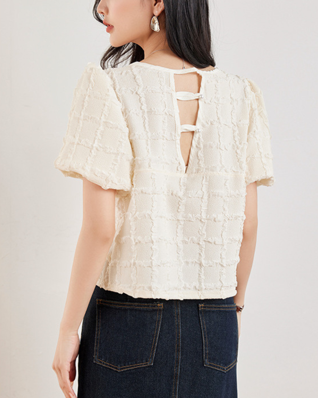 Elira Soft Texture Bow Blouse