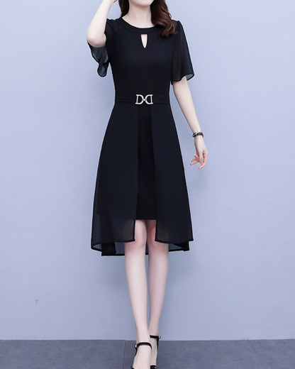 Eloise Flutter Keyhole Dress