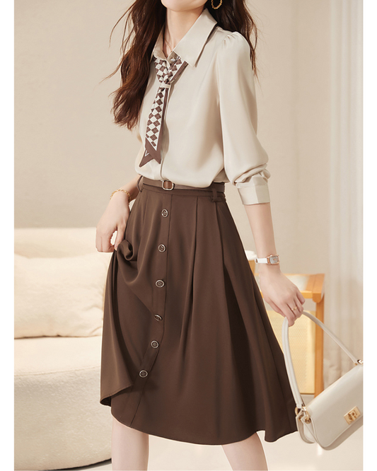 Linden Button Pleat Midi Set