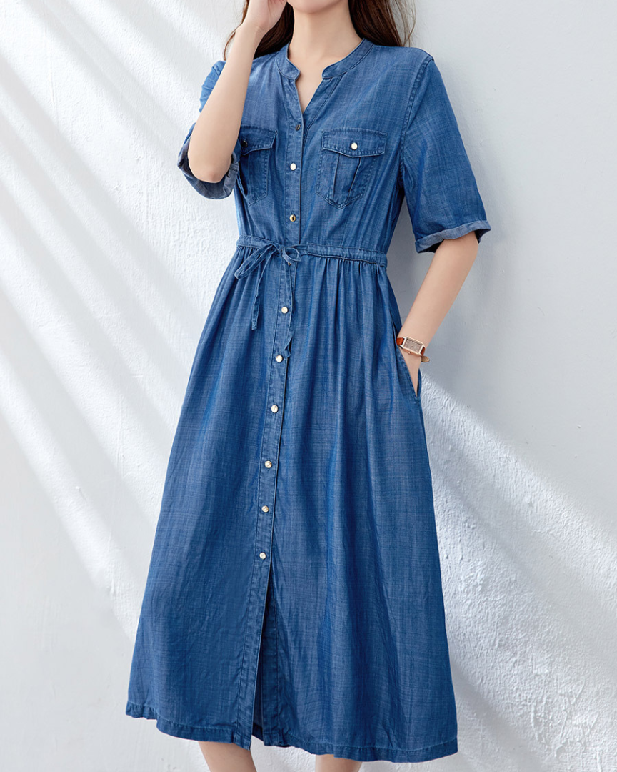 Isla Ease Pocket Shirt Dress