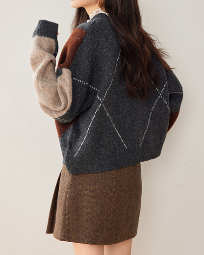 Autumn Soft Patchwork Sweater