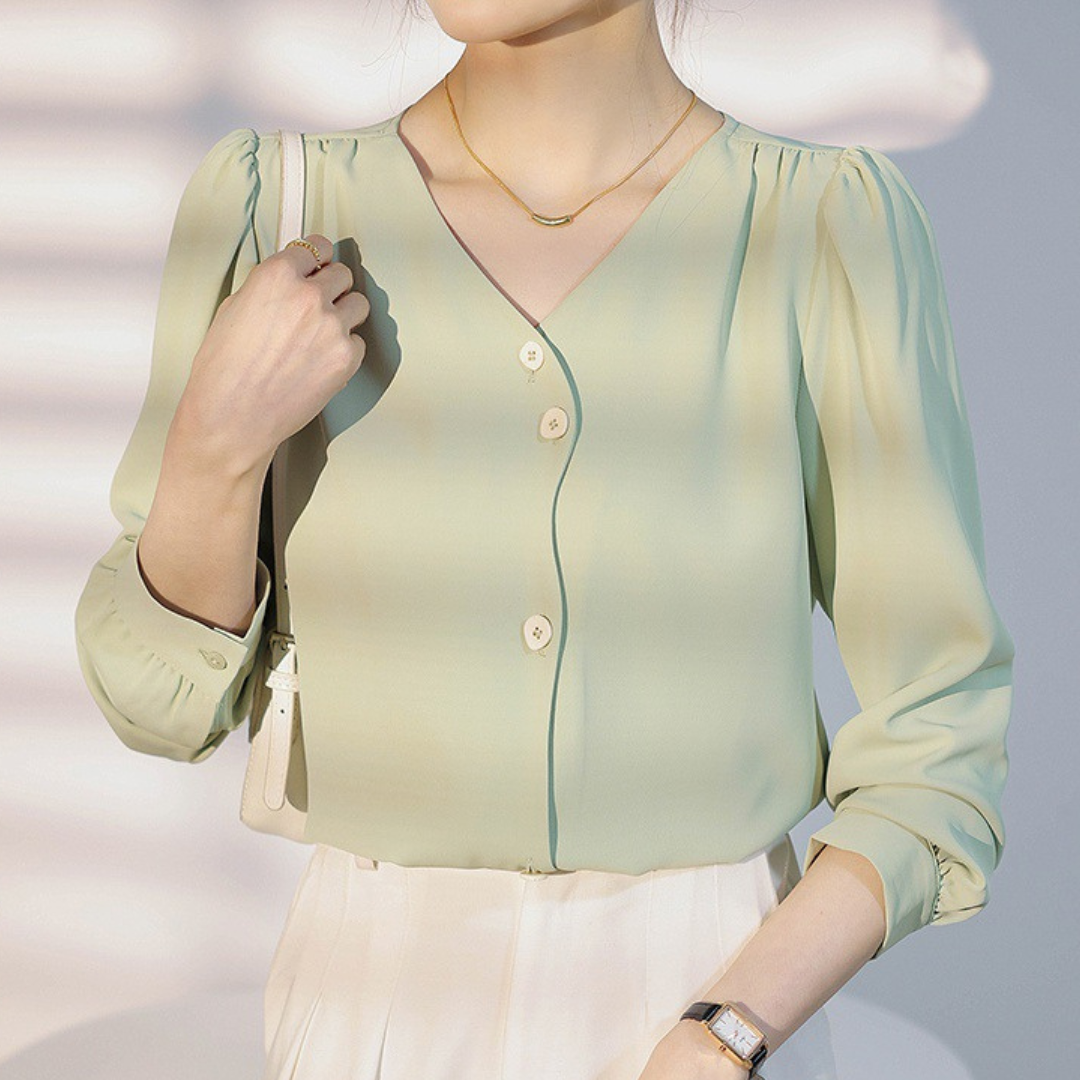 Mira Ease Wave Button Blouse