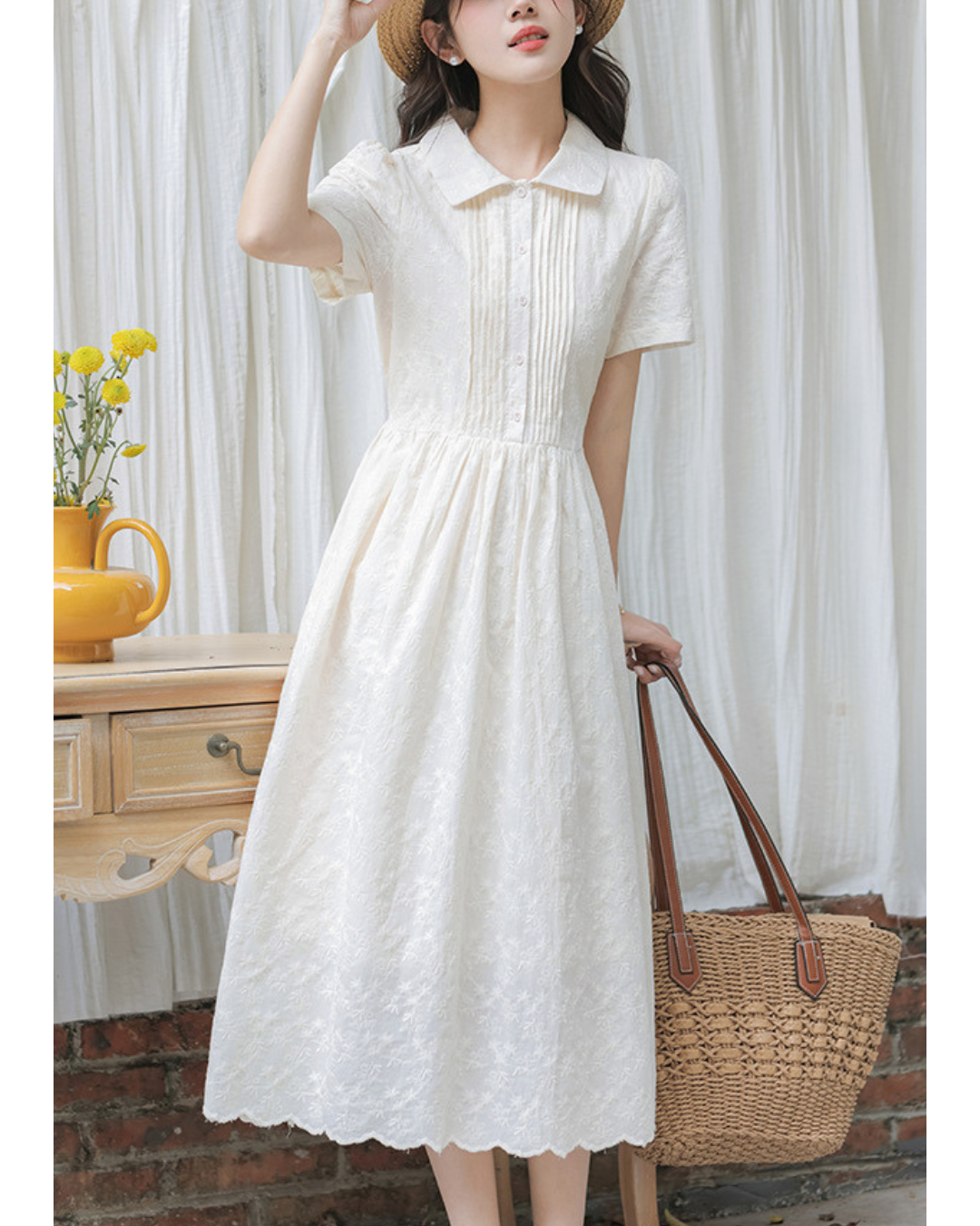 Elora Bloom Texture Shirt Dress