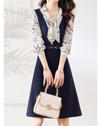 Navy with Cream