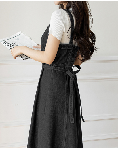 Cleo Soft Button Denim Dress