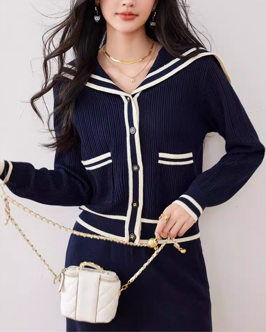 Meryl Trim Sailor Knit