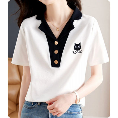 Milo Chic Cat Collar T-Shirt