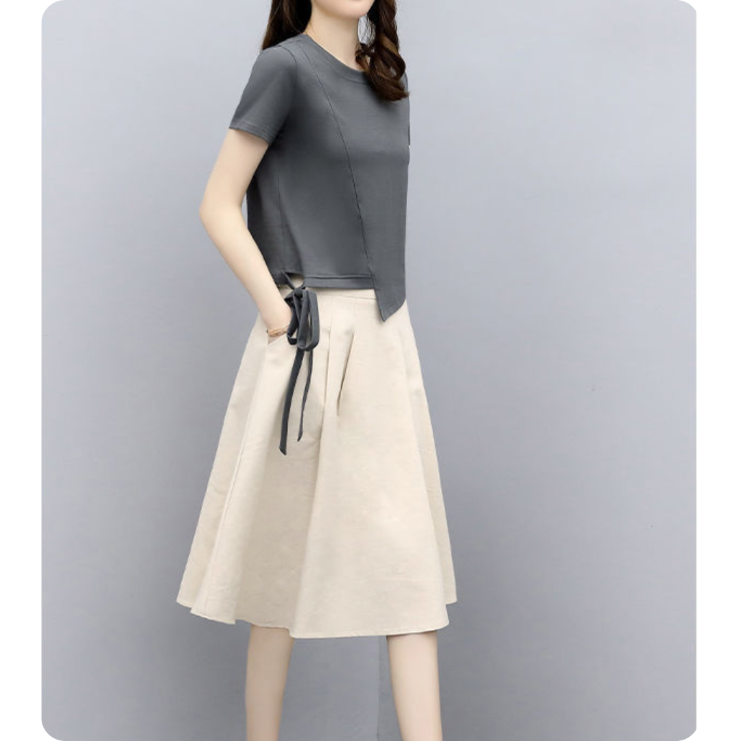 Lina Soft Tie Pleat Set