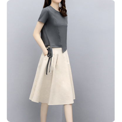 Lina Soft Tie Pleat Set