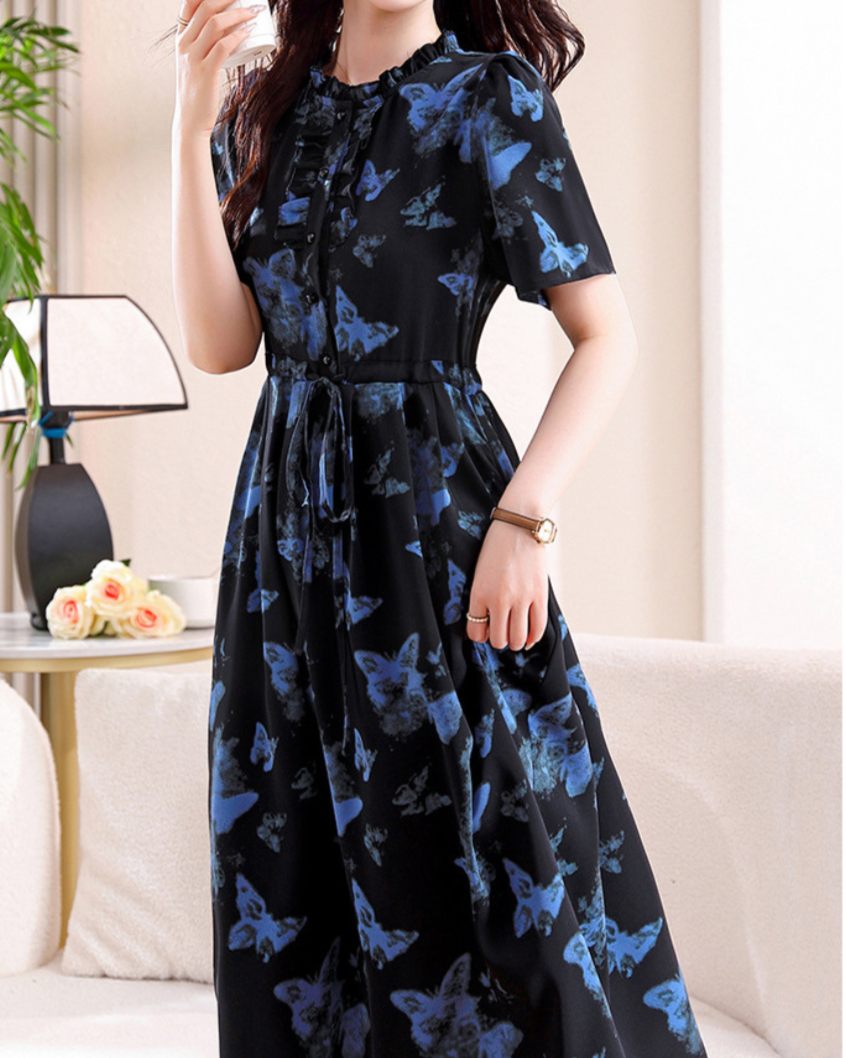 Mira Float Butterfly Midi Dress