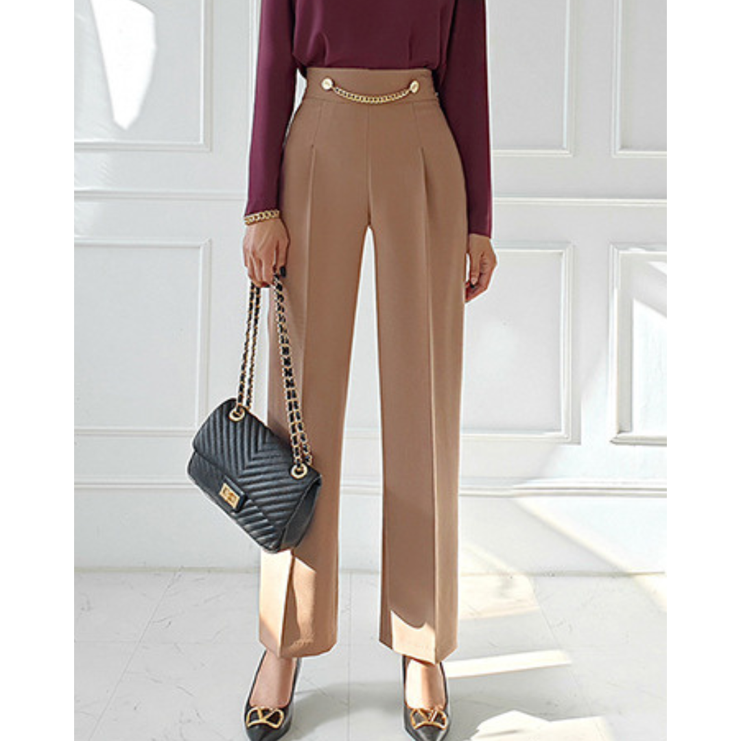 Vera Chain Pleat Trousers