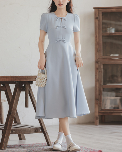 Lilou Soft Ribbon Midi Dress