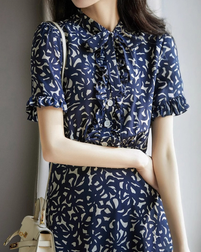 Amira Soft Petal Midi Dress