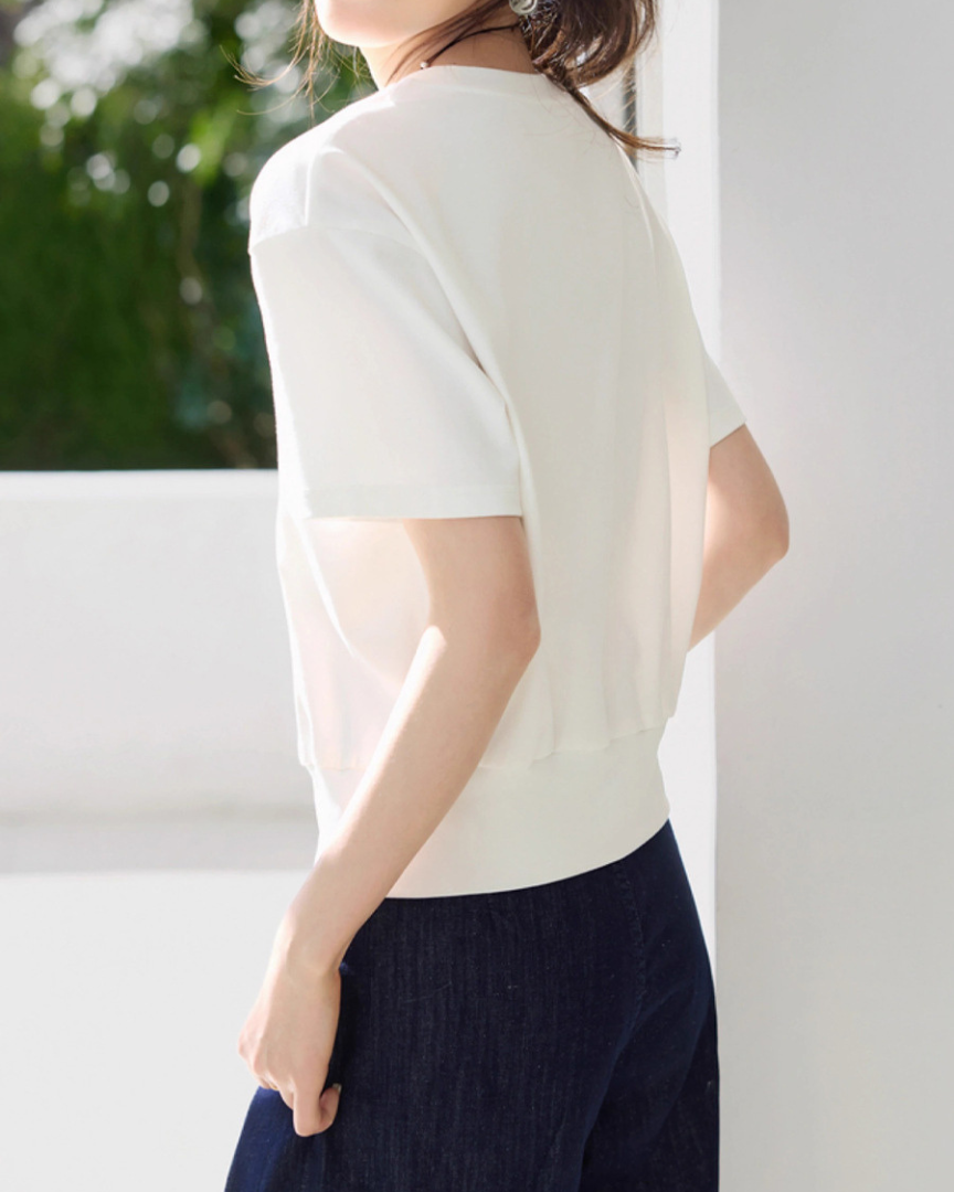 Aria Soft Gathered Hem T-Shirt