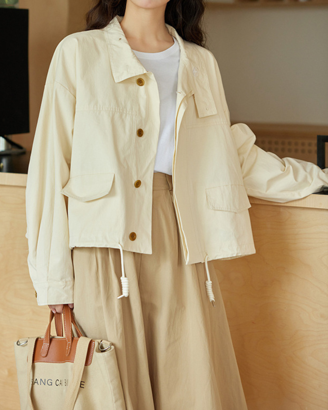 Elodie Calm Cotton Drawstring Jacket
