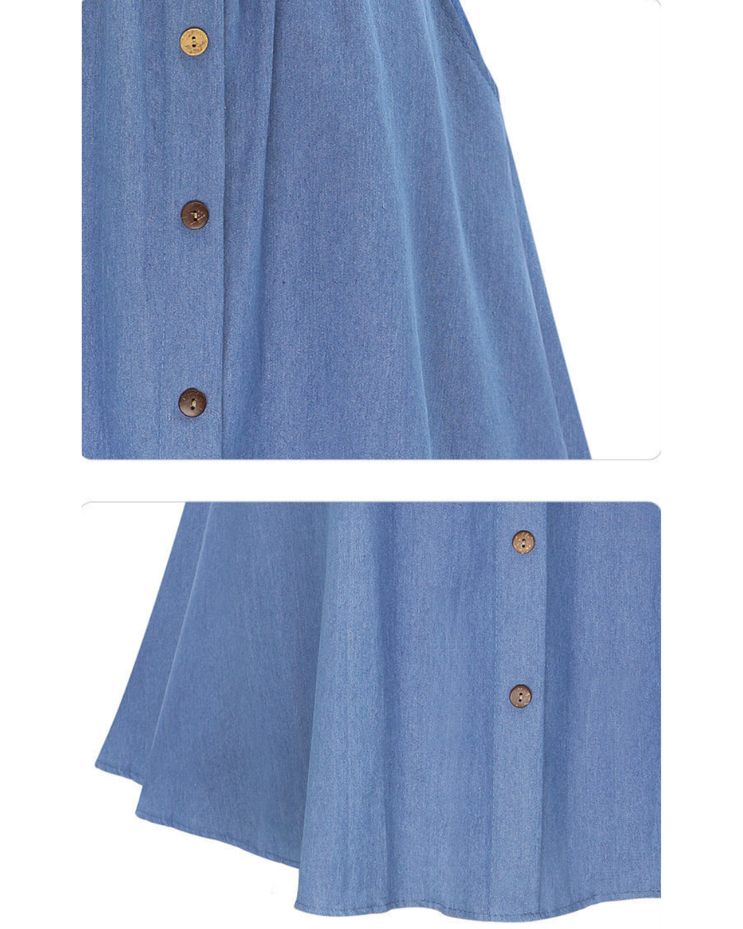 Liora Calm Button Midi Skirt