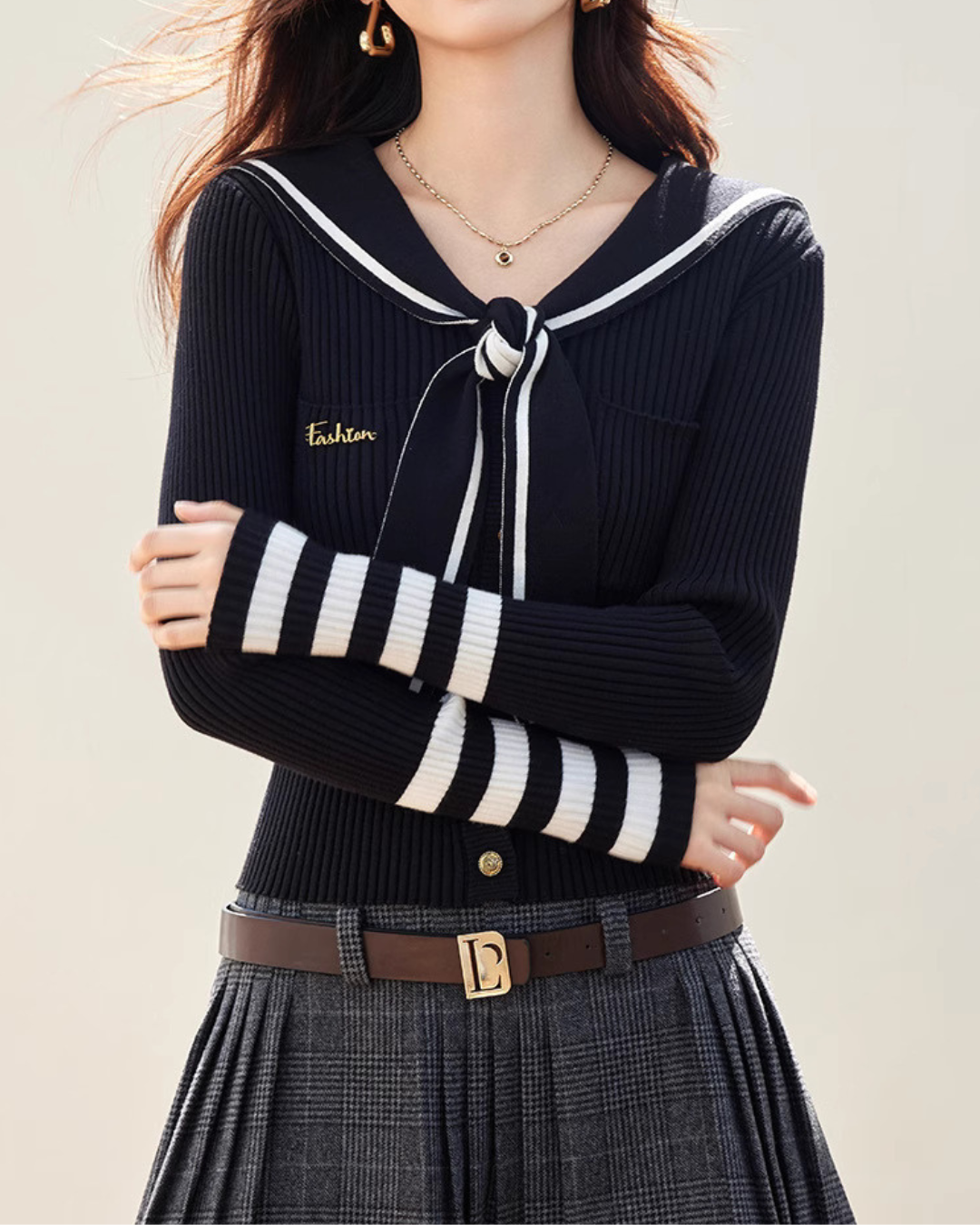 Livia Contrast Trim Pullover