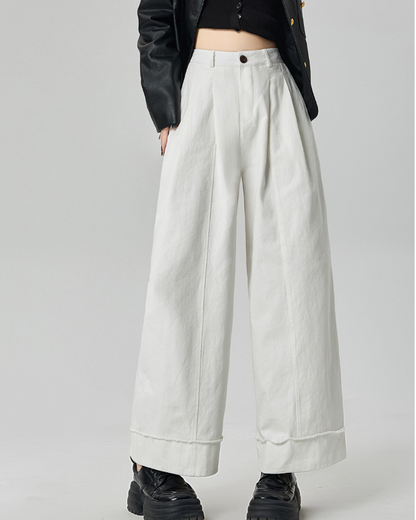 Mira Folded Wide Cotton Pants