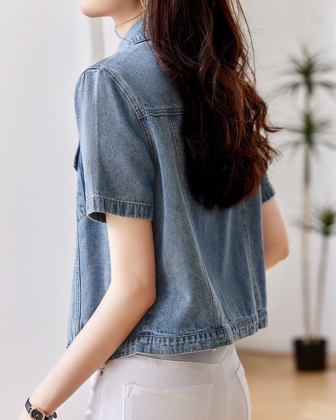 Elara Ease Denim Shirt Jacket