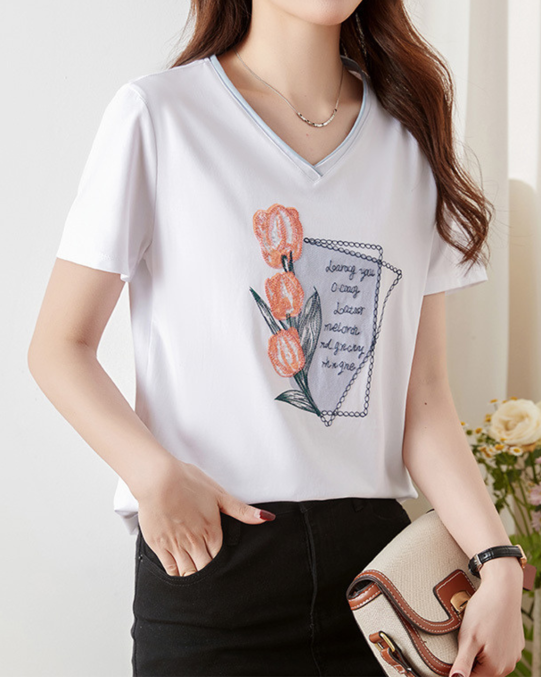 Lynette Bloom Note Cotton T-Shirt