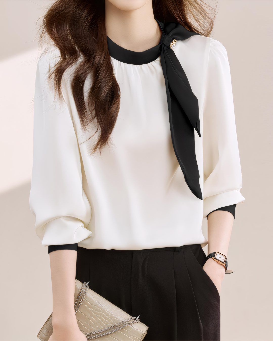 Amelie Ease Collar Blouse