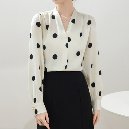 Elise Dot Soft Blouse