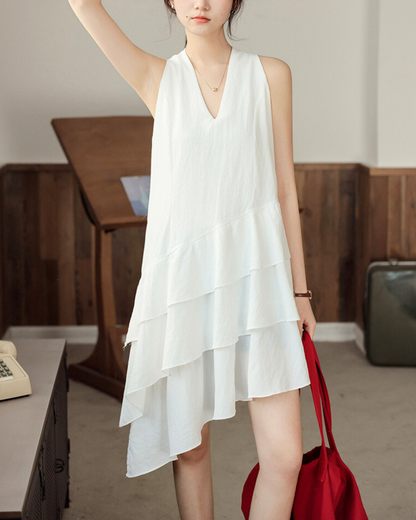 Lumi Drift Tiered Cotton Dress