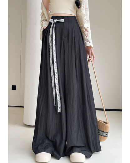 Mira Lace Tie Wide Trousers