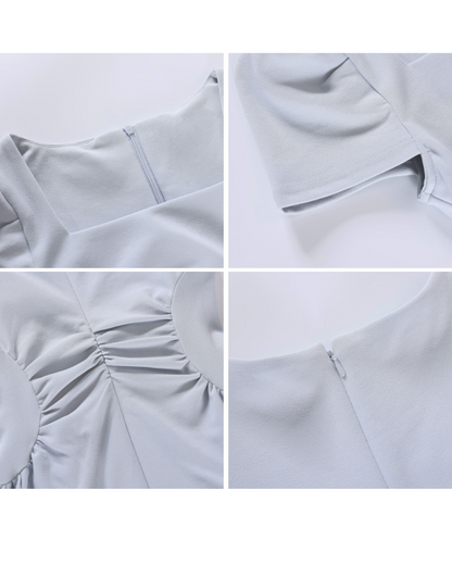 Serene Gathered Waist Midi Dress