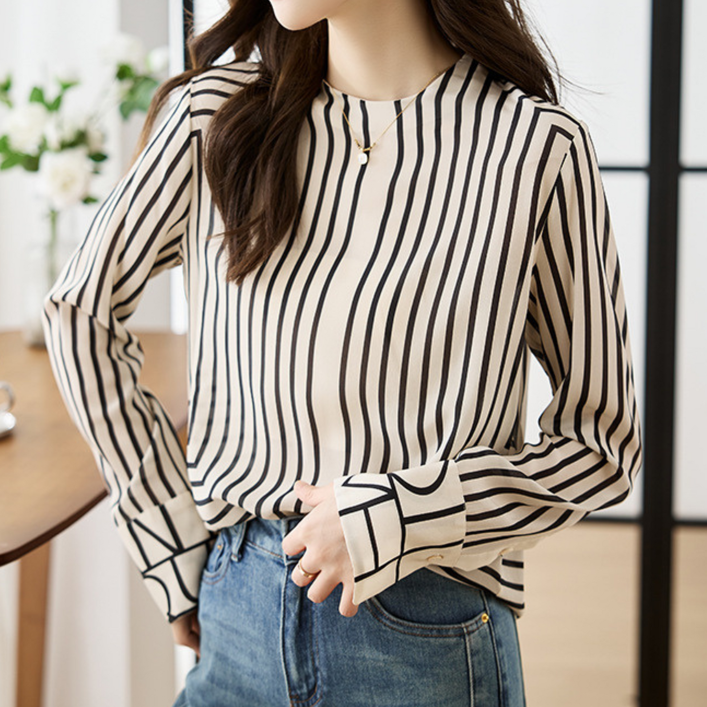 French Linear Grace Blouse