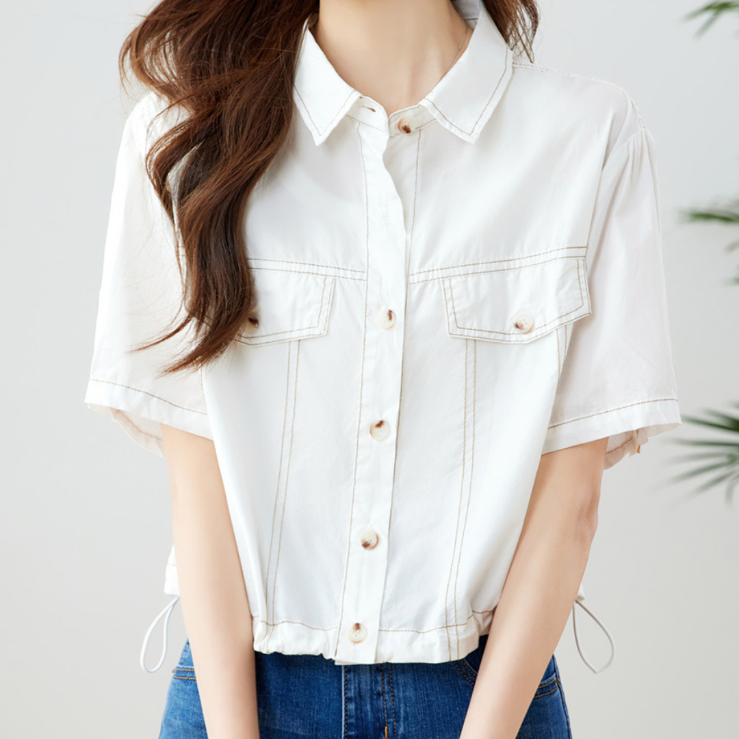 Vera Clean Utility Crop Shirt