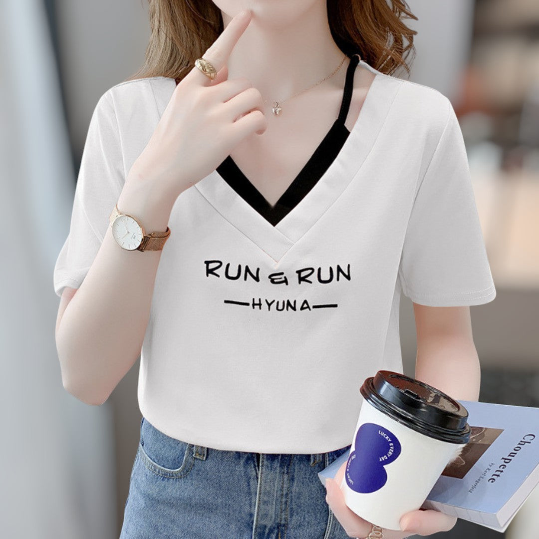 Elva Layered V Vibe T-Shirt