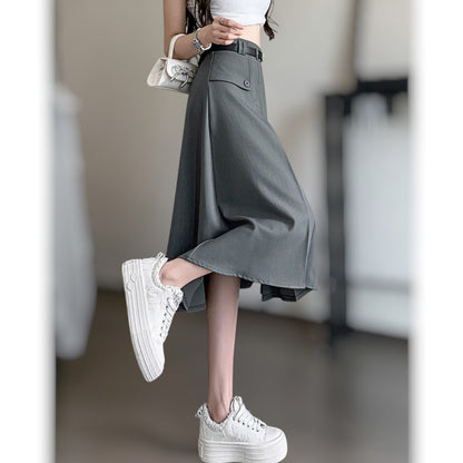 Vera Soft Pleat Belted Skirt