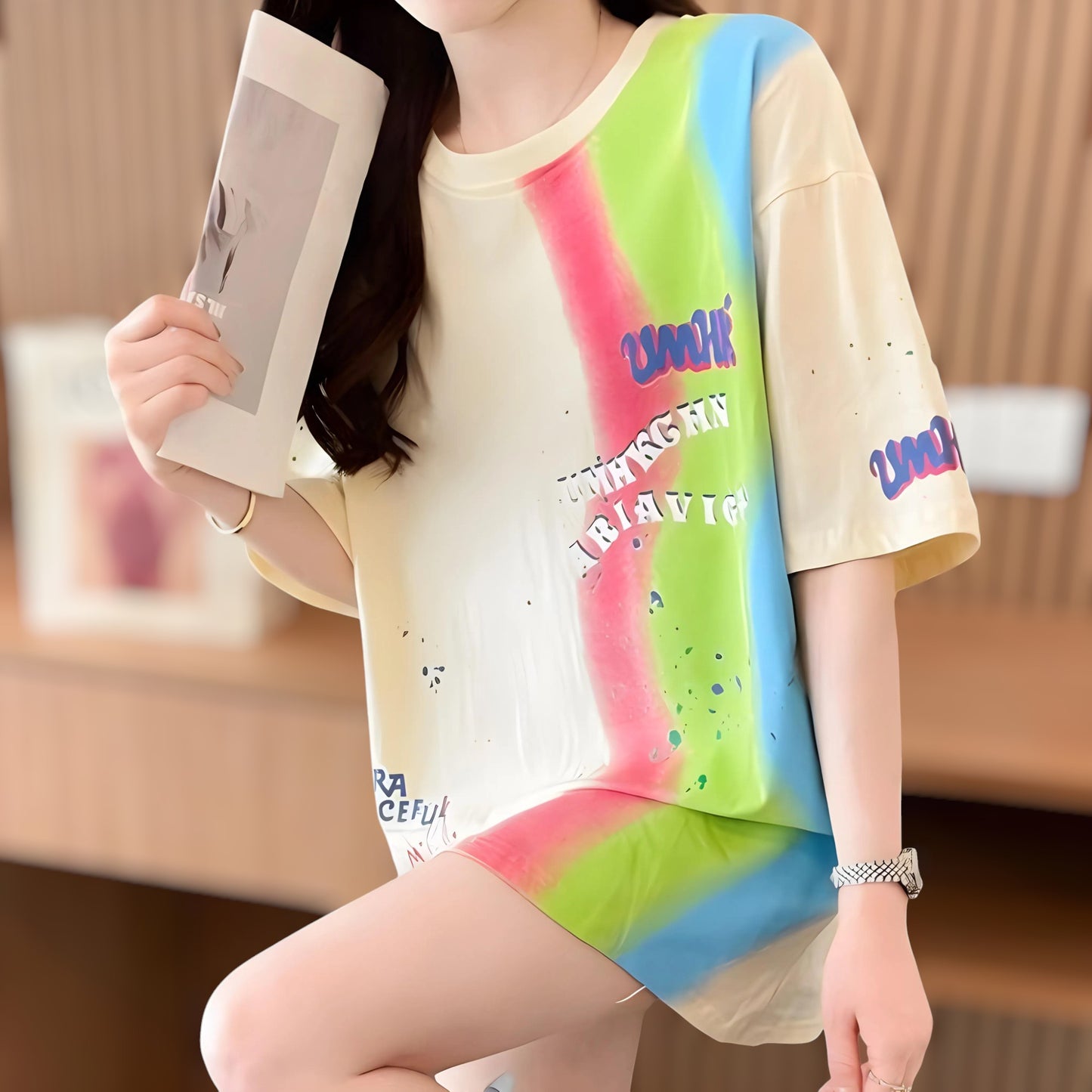 Cloud Pop Paint Oversized T-Shirt