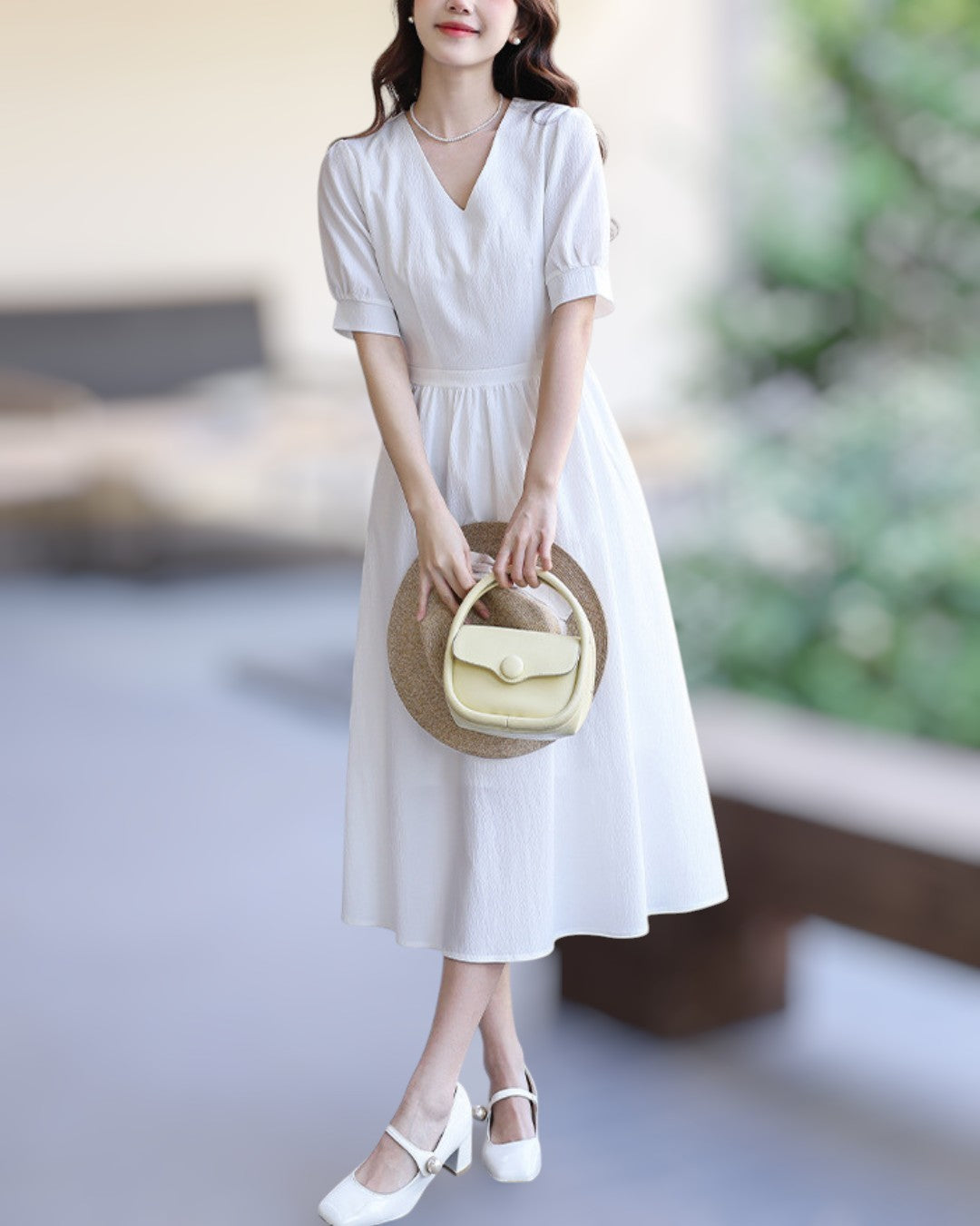 Arden Light Pleat Midi Dress