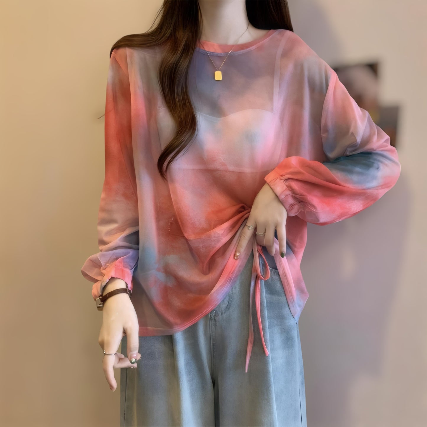 Mira Haze Side Draw Blouse