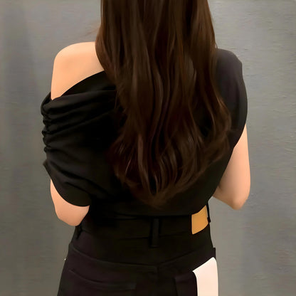 Lina Drape One-Shoulder T-Shirt