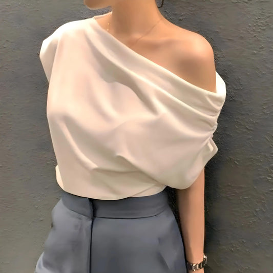 Lina Drape One-Shoulder T-Shirt