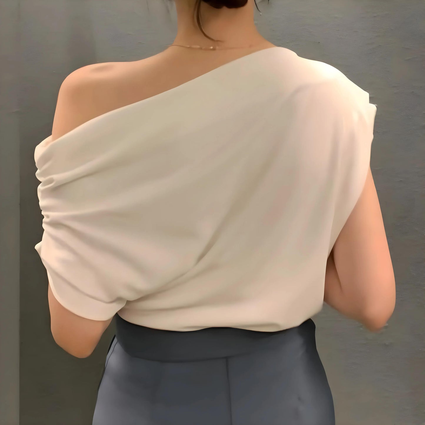 Lina Drape One-Shoulder T-Shirt