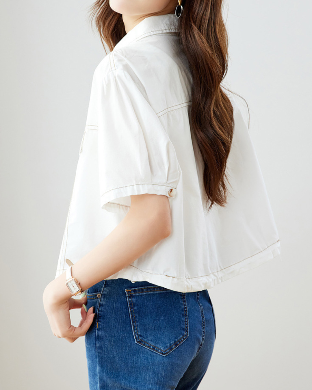 Vera Clean Utility Crop Shirt
