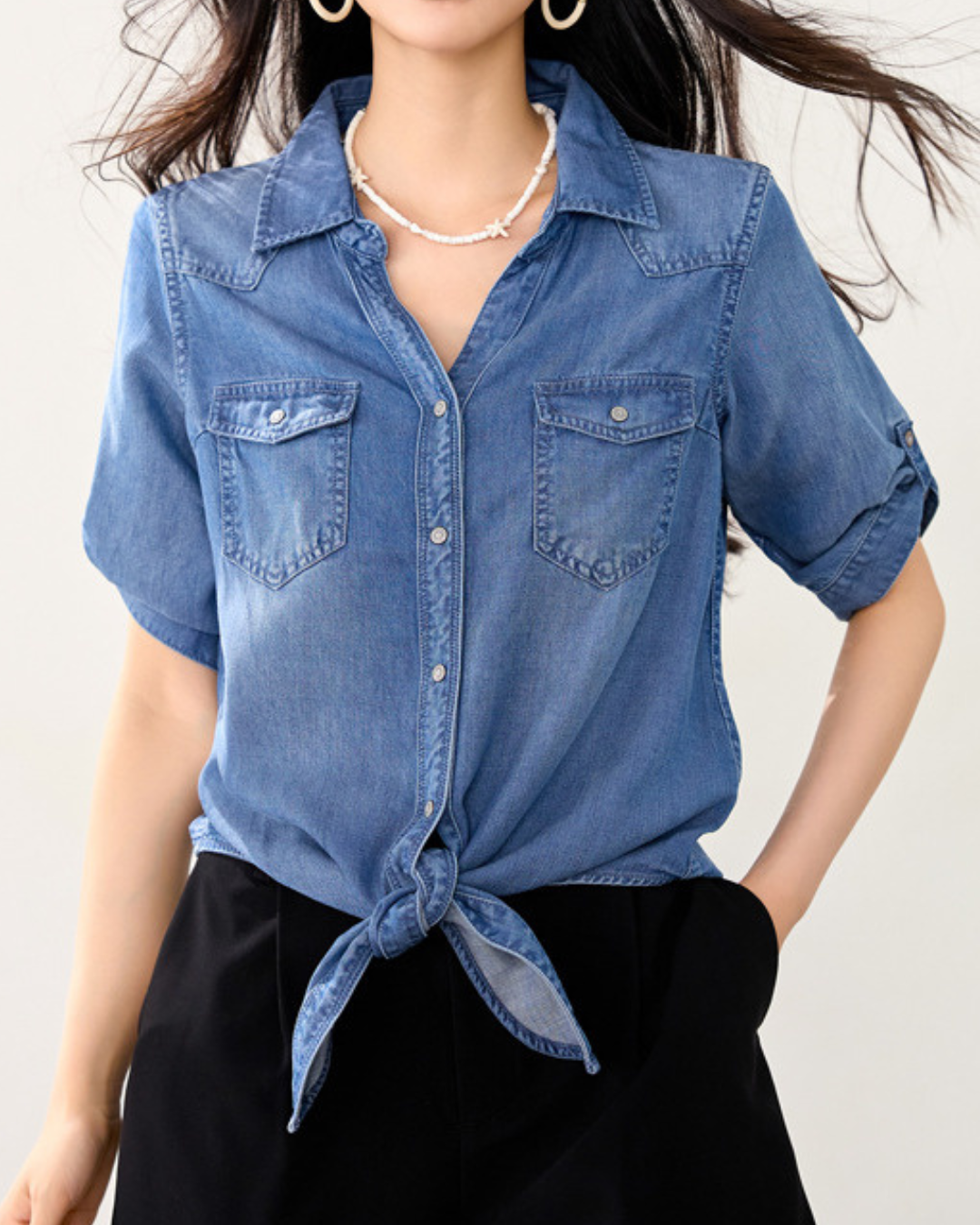 Marlowe Soft Tie Denim Shirt