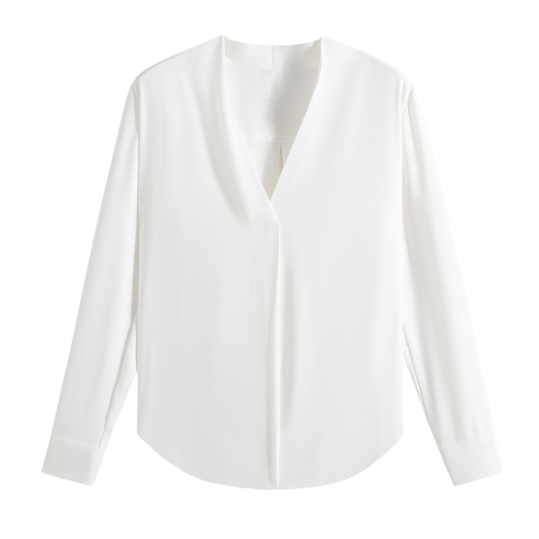 June Line Soft V-Neck Blouse