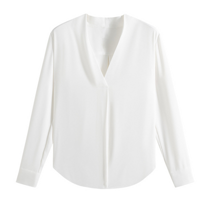 June Line Soft V-Neck Blouse