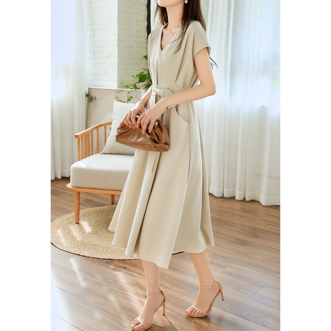 Lina Ivory Ease Belt Dress