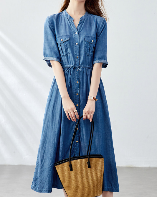 Isla Ease Pocket Shirt Dress