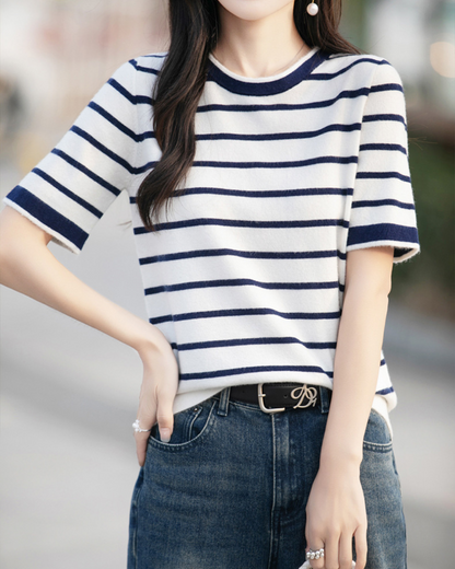 Marin Texture Stripe Knit Top