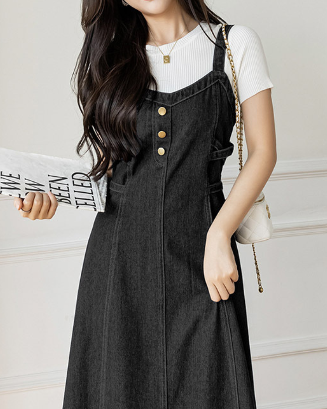 Cleo Soft Button Denim Dress
