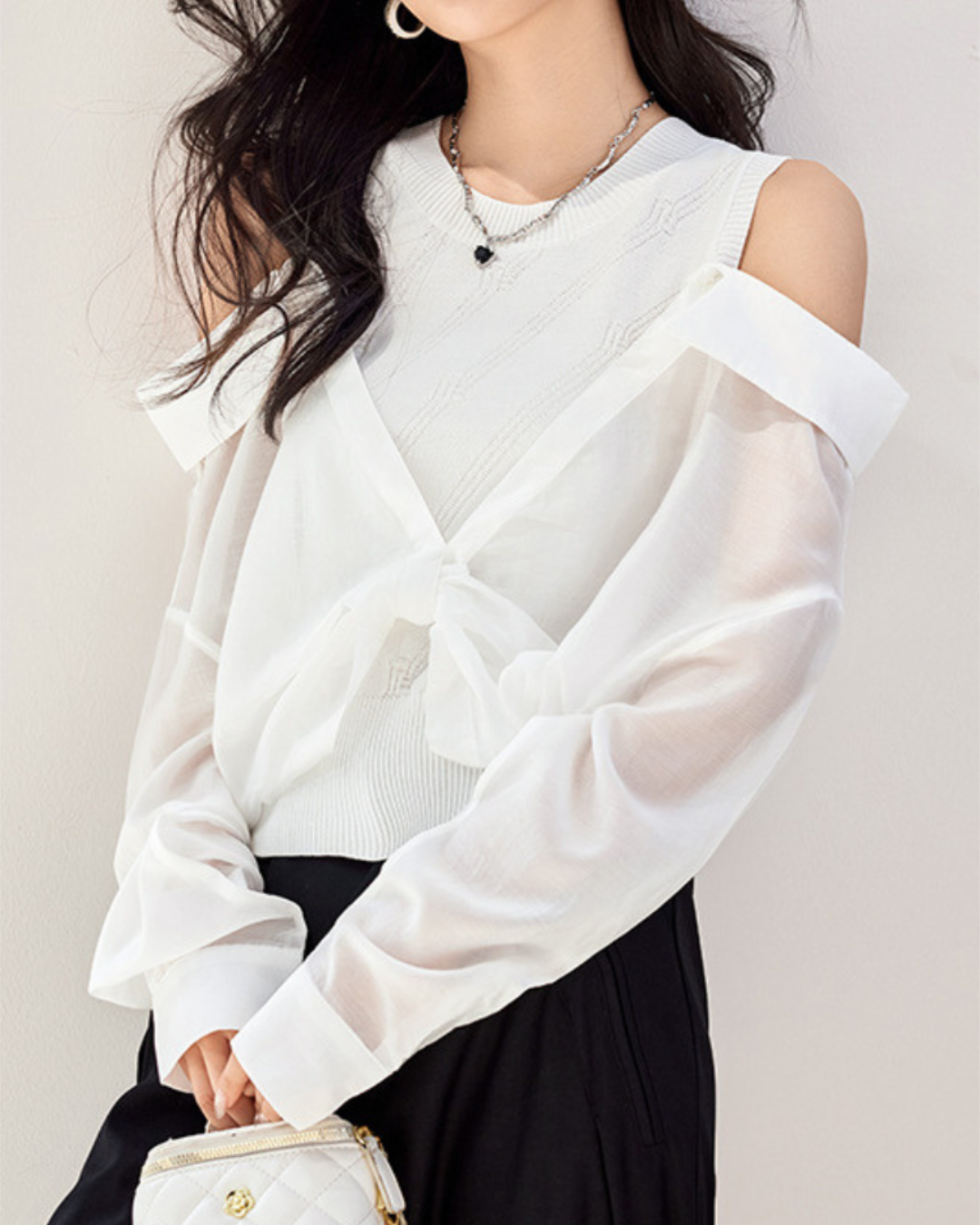 Liana Soft Poplin Cutout Blouse